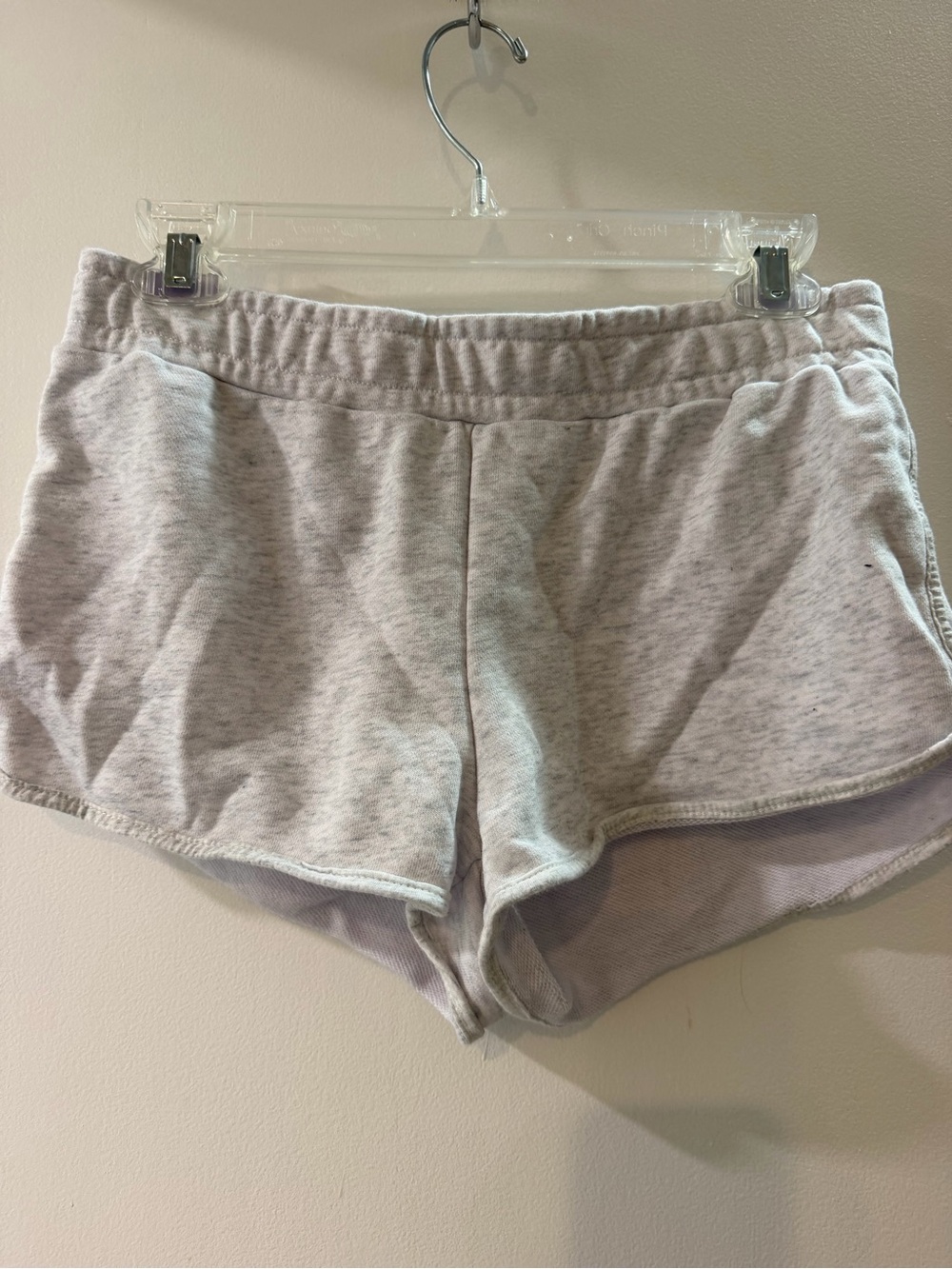 Edikted Heather Light Gray Athletic Shorts for Women